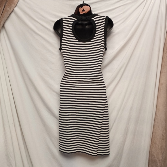 Final Sale  - KATE SPADE Striped Tank Dress w/Keyhole Back - Picture 4 of 5